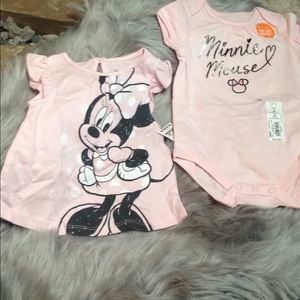 COPY - Minnie Mouse tee shirt and onesie 6months …